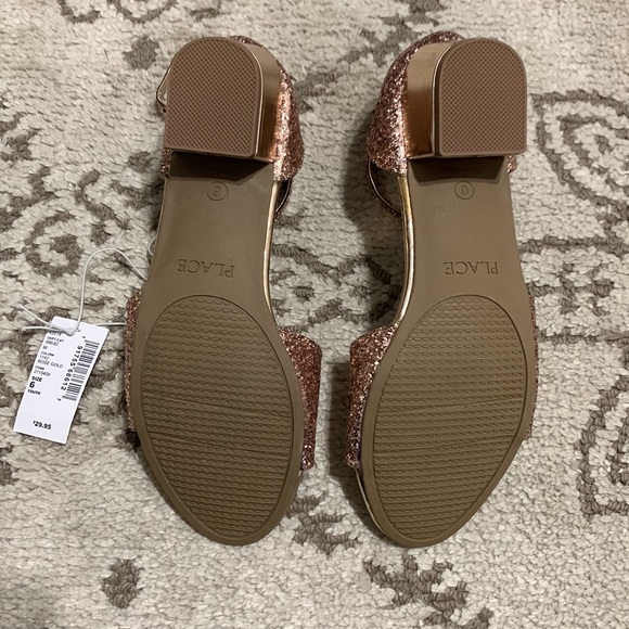Children’s Place Rose Gold Holiday Dress Shoes youth size 6 - Picture 5 of 8